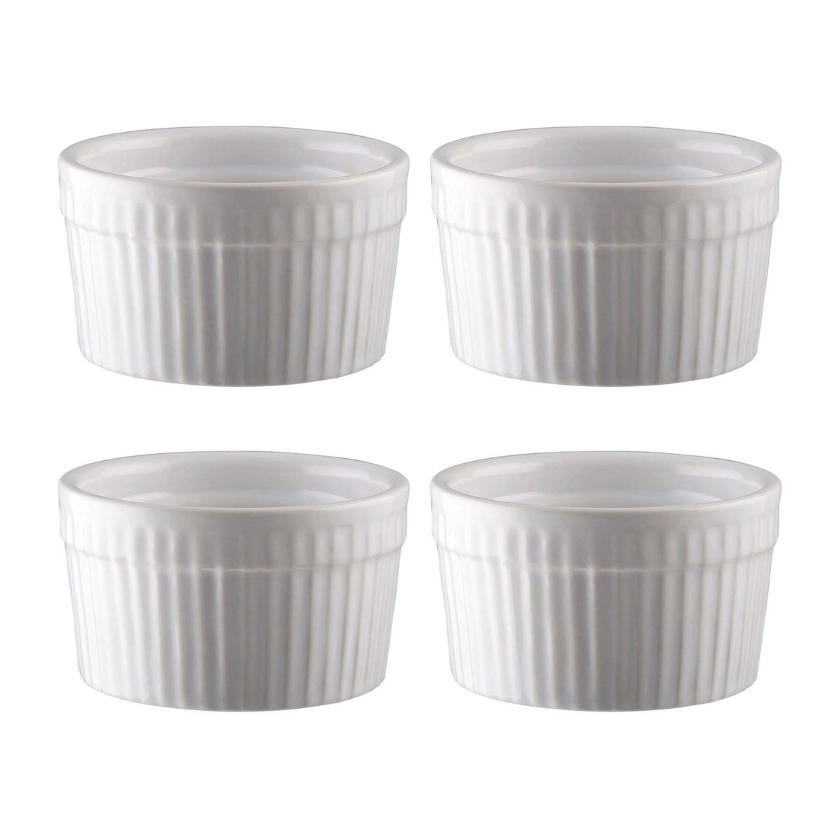 Dorre Fire suffleskålar 9 cm 4-pack Vit | Skandinavisk Design | Ugnsformar | Vit