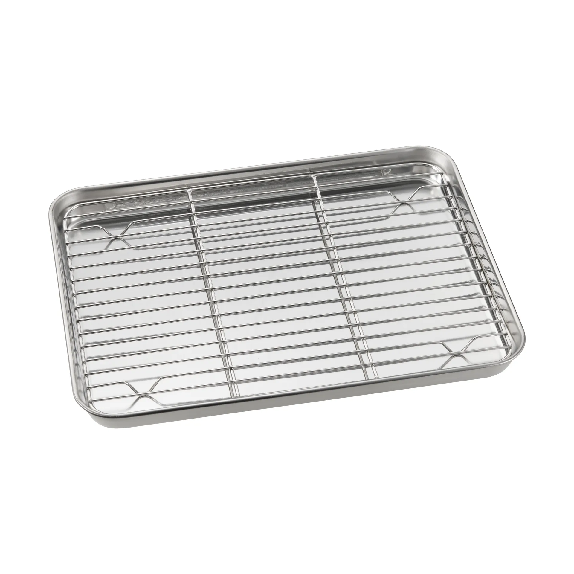 Gili gastrobleck, Rostfritt stål, med galler, 31,5x24,5 cm Dorre