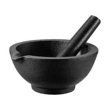 Gilly gjutjärnsmortel - Svart, 13x13x6,3 cm - Dorre