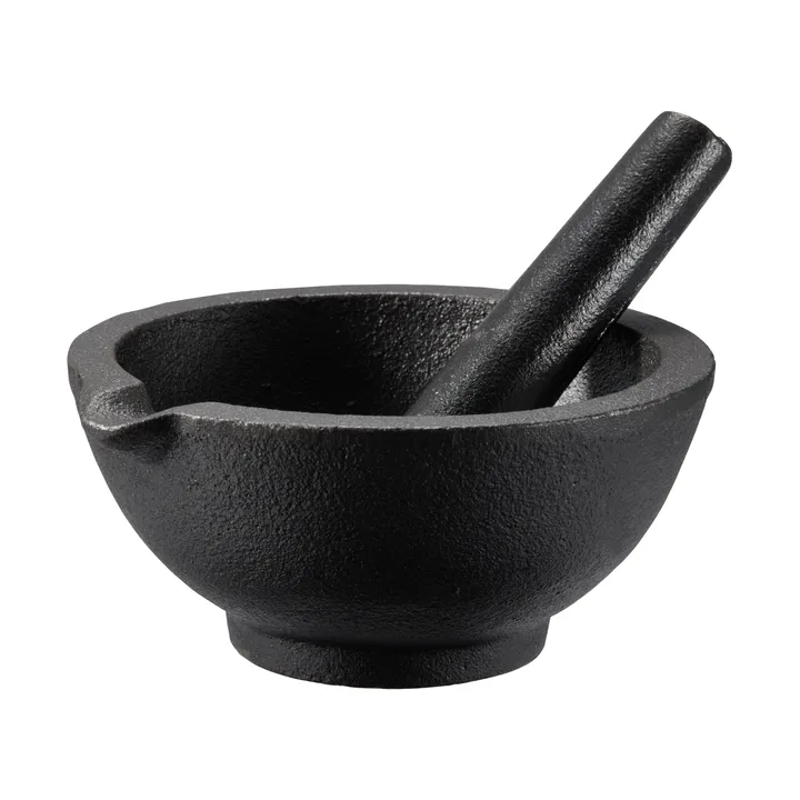 Gilly gjutjärnsmortel - Svart, 13x13x6,3 cm - Dorre