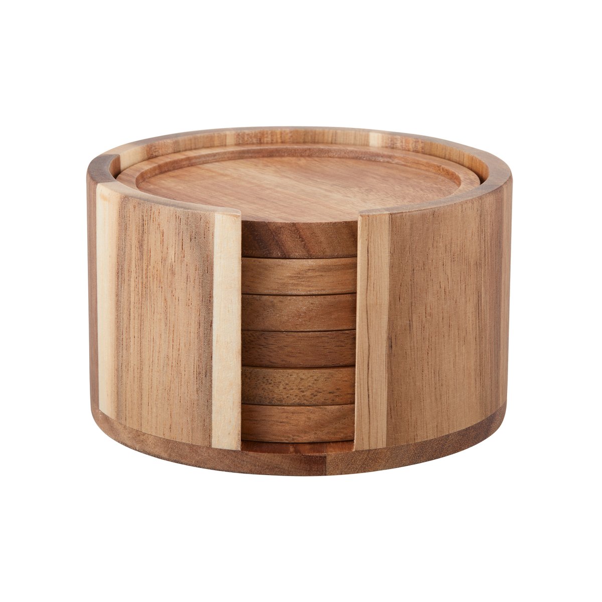 Dorre Gota glasunderlägg 10 cm 6-pack Akacia | Skandinavisk Design | Glasunderlägg | Beige