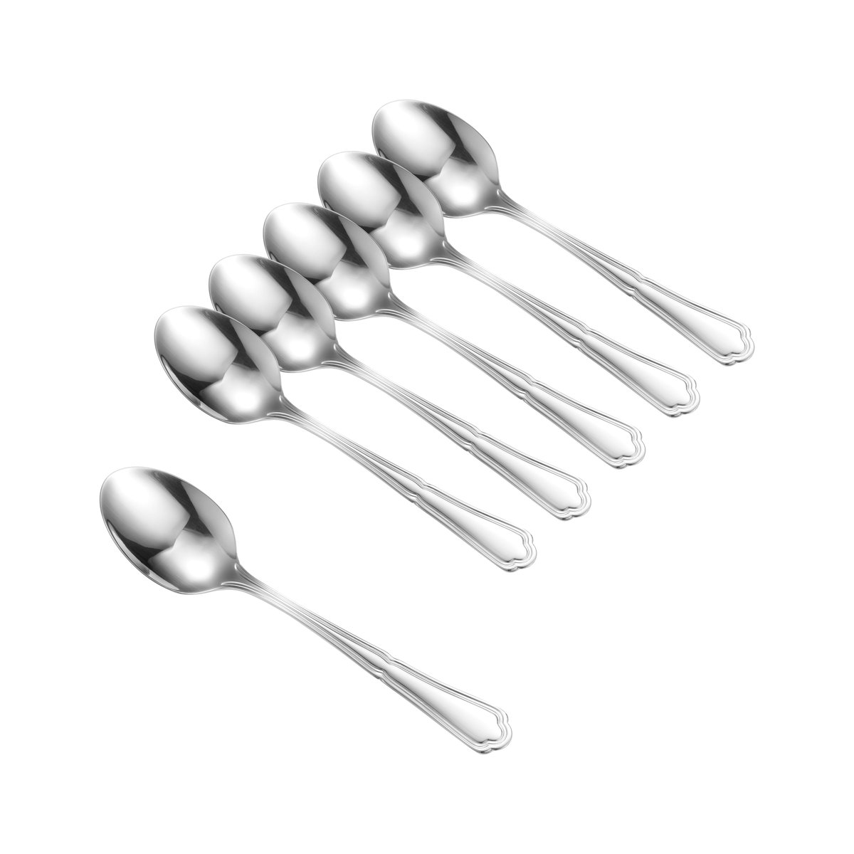Dorre New England dessertsked 6-pack Rostfritt stål