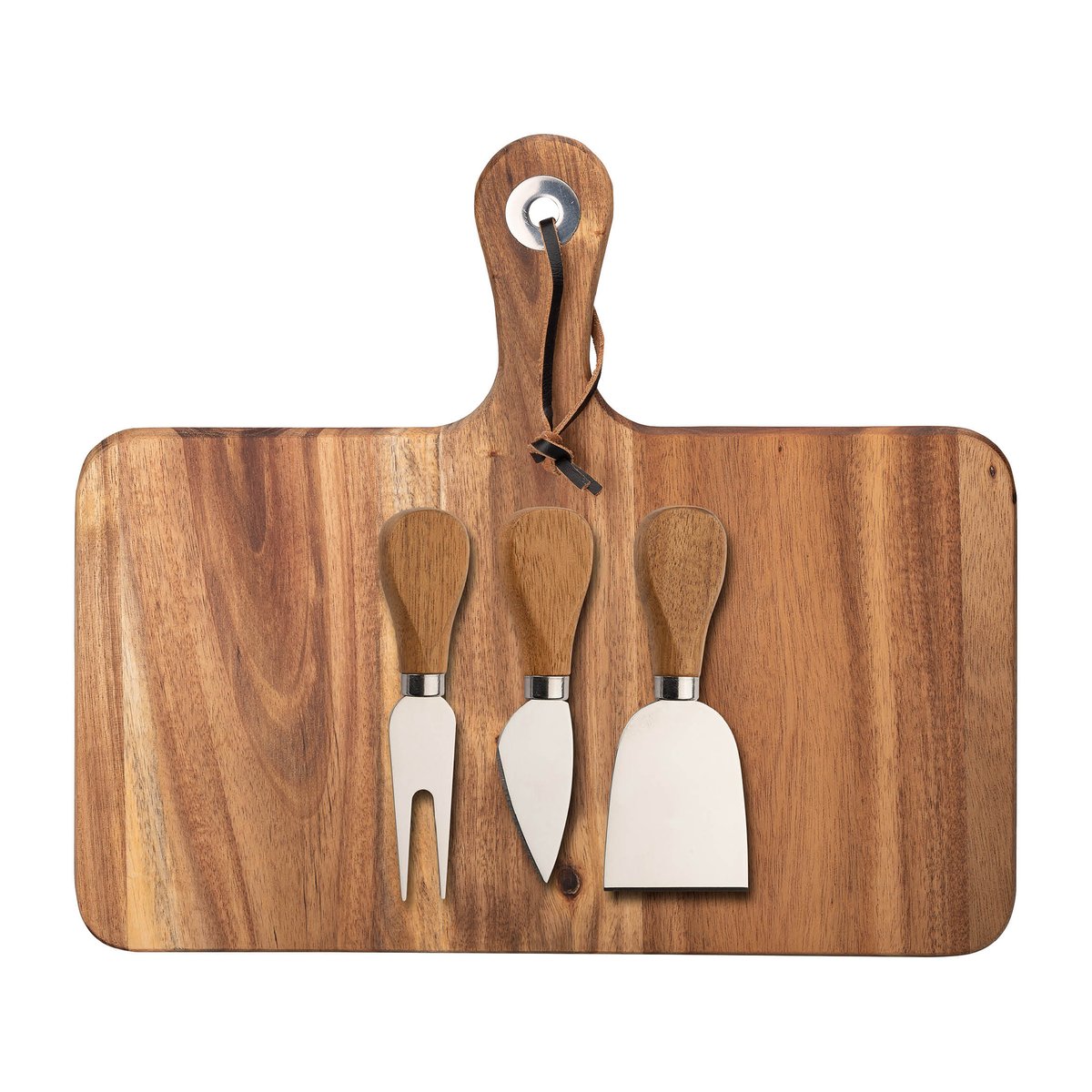 Dorre Oline ostbricka akacia 4 delar 26x29 cm | Skandinavisk Design | Ostknivar | Beige