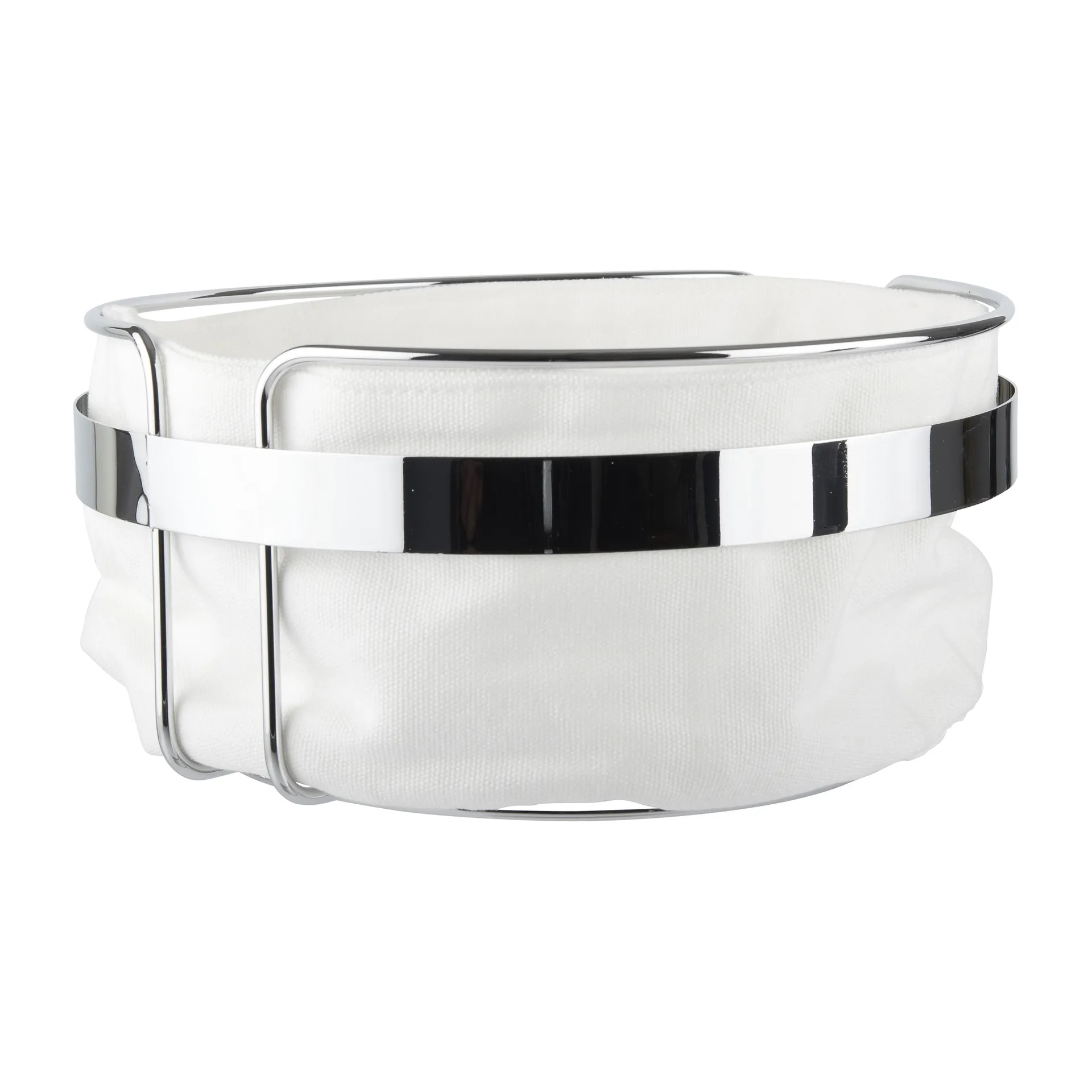 Praktisk brödkorg Ø22 cm, Tyg-krom Dorre