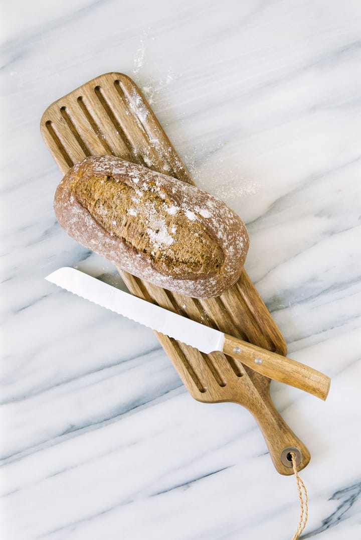 Saki brödset skärbräda och brödkniv - Akacia-rostfritt stål - Dorre