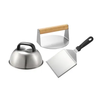 Sarika smashburgerset - Rostfritt stål, 3 delar - Dorre