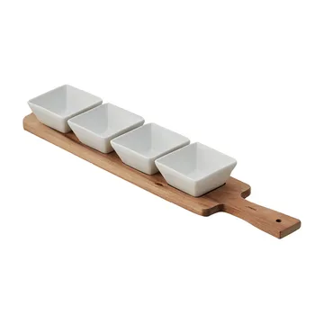 Serena serveringsbricka med skålar 5 delar - Akacia - Dorre