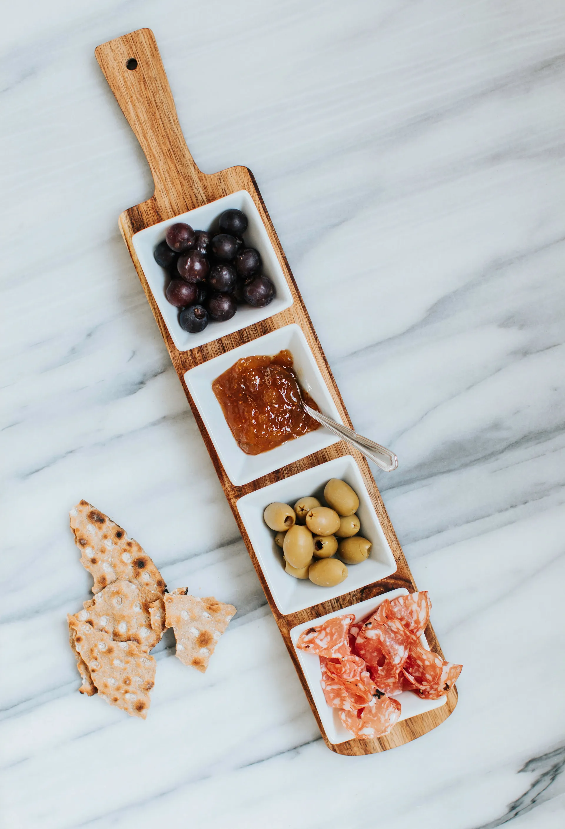 Serena serveringsbricka med skålar 5 delar, Akacia Dorre