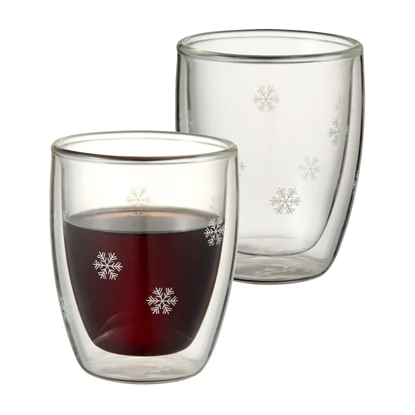 Snöstjärna dubbelväggigt glas 2-pack, 13 cl Dorre