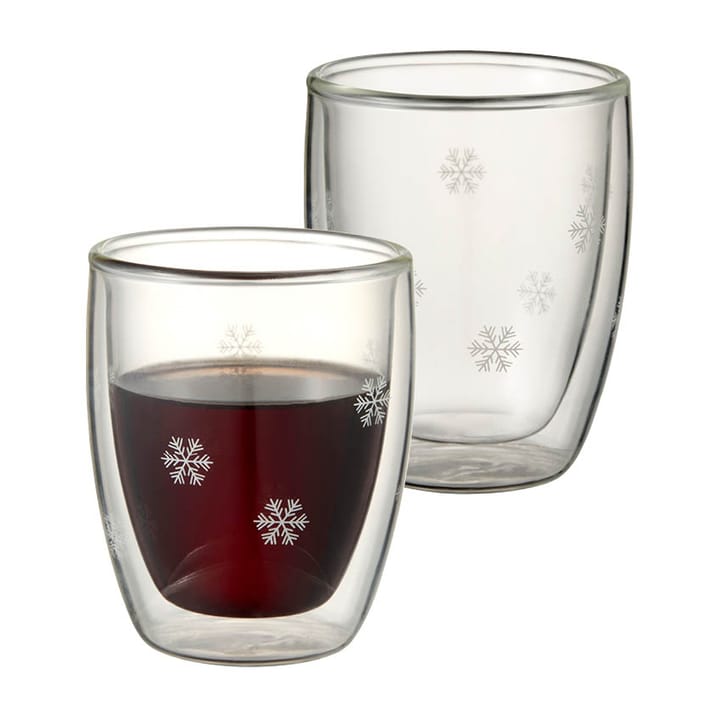 Snöstjärna dubbelväggigt glas 2-pack - 13 cl - Dorre