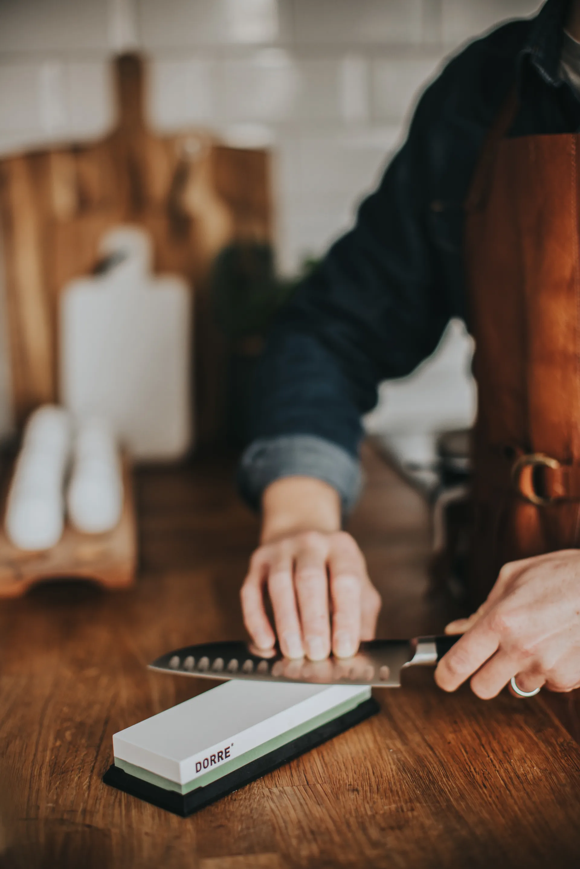 Suri slipsten gummibas 18x6x3 cm, 1000/3000 grit Dorre