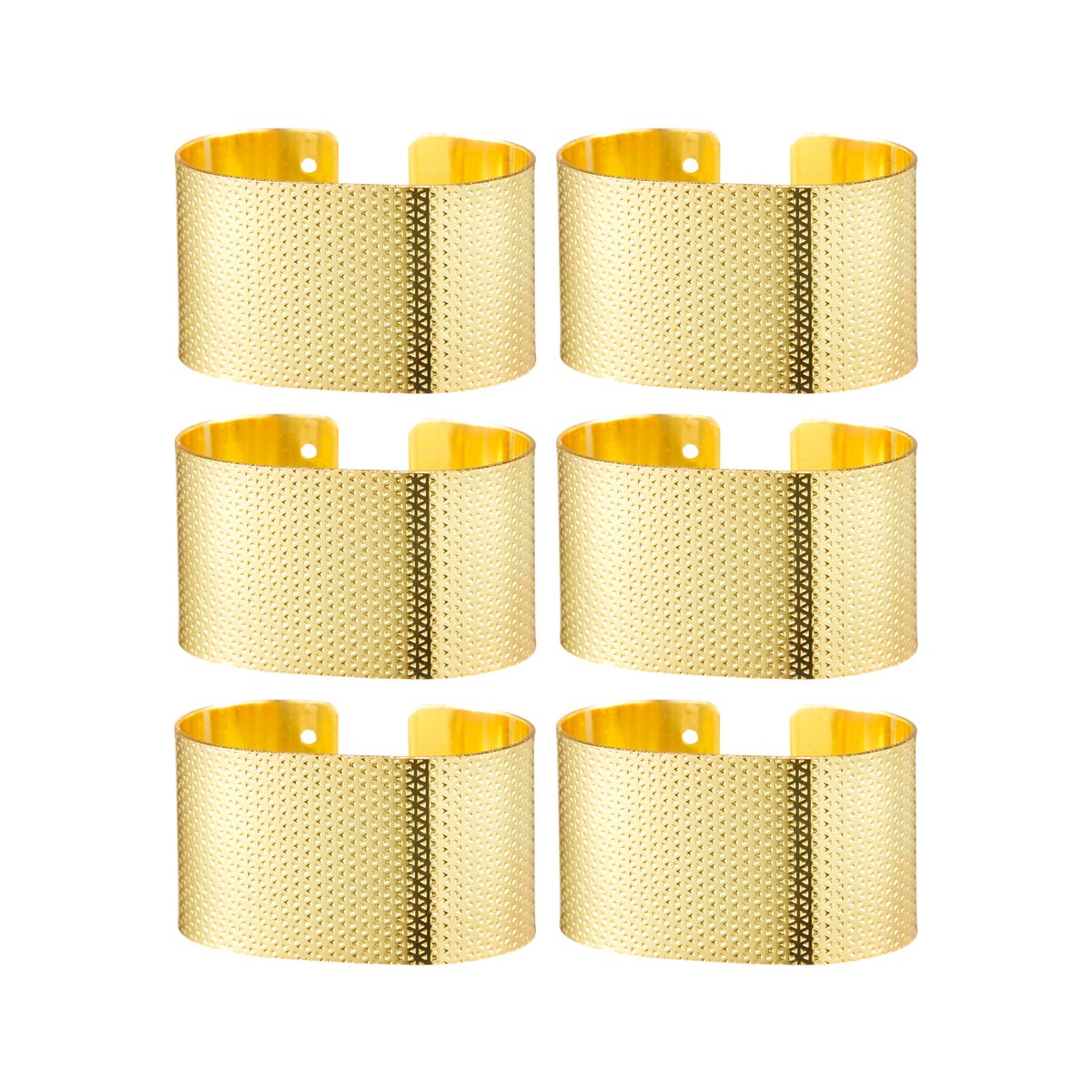 Dorre Svea servettringar 6-pack Mässing | Skandinavisk Design | Servettringar & Servettställ | Guldfärgad