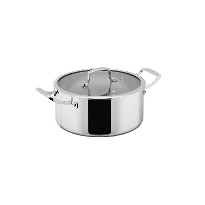 Trivence gryta - Rostfritt stål, glaslock, 5 L - Dorre