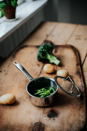 Trivence kastrull - Rostfritt stål, glaslock, 1 L - Dorre