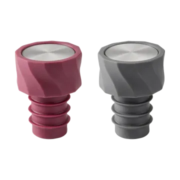 Vivi vinförslutare 2-pack 4,5cm - Svart-vinröd - Dorre