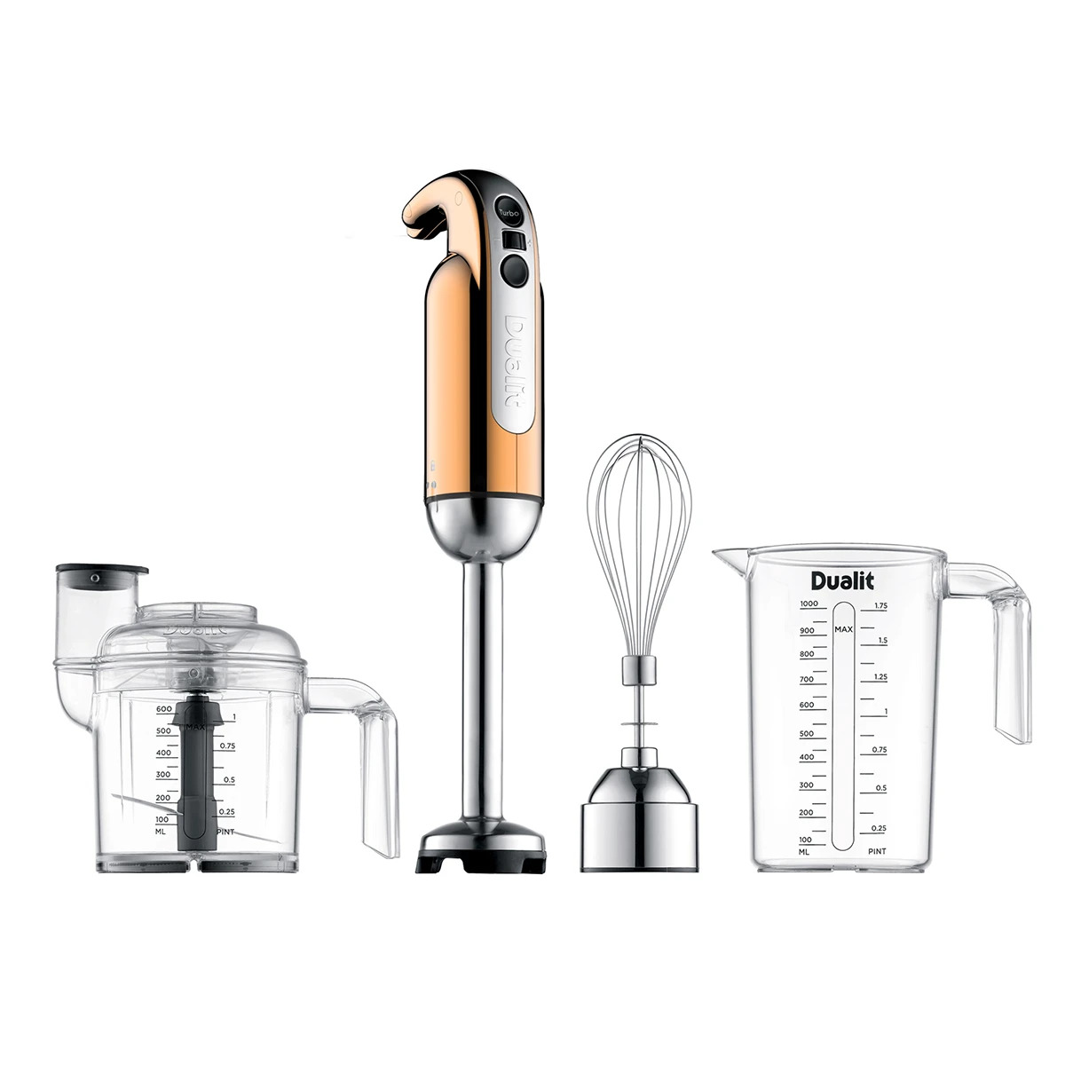 Dualit stavmixer med tillbehör Koppar | Skandinavisk Design | Stavmixer | Guldfärgad