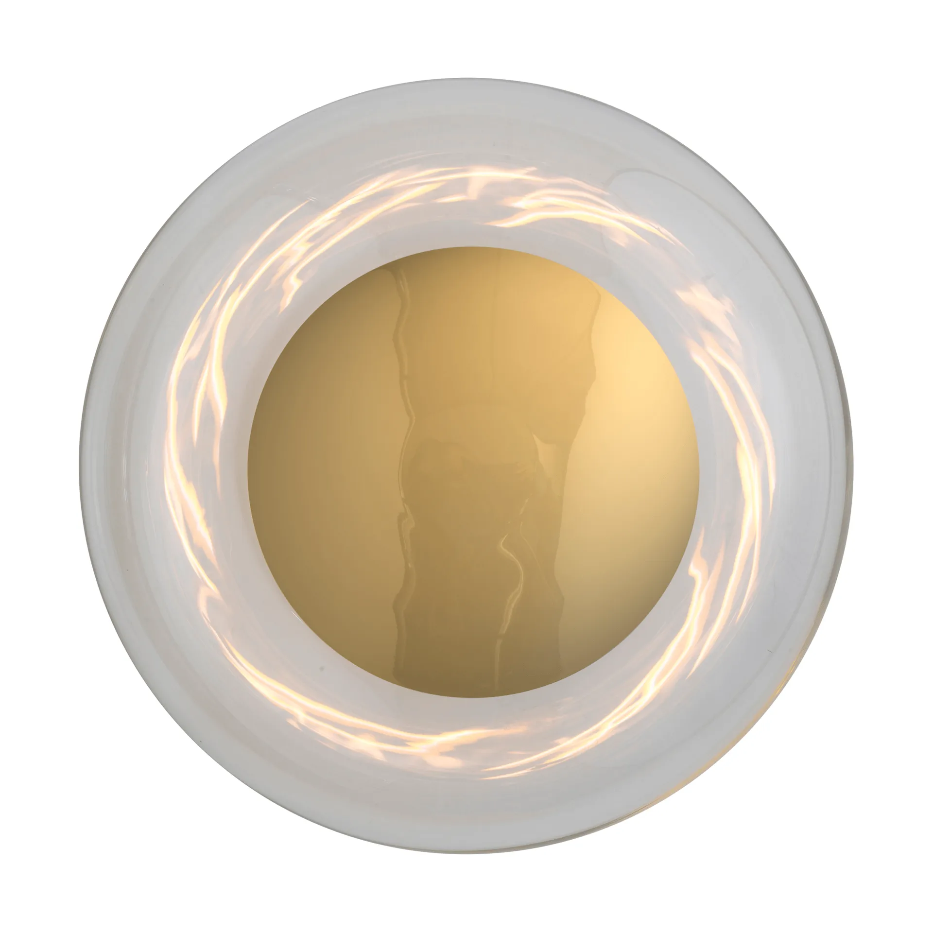Horizon surface vägglampa, Clear-shiny gold, Ø29 cm EBB & FLOW