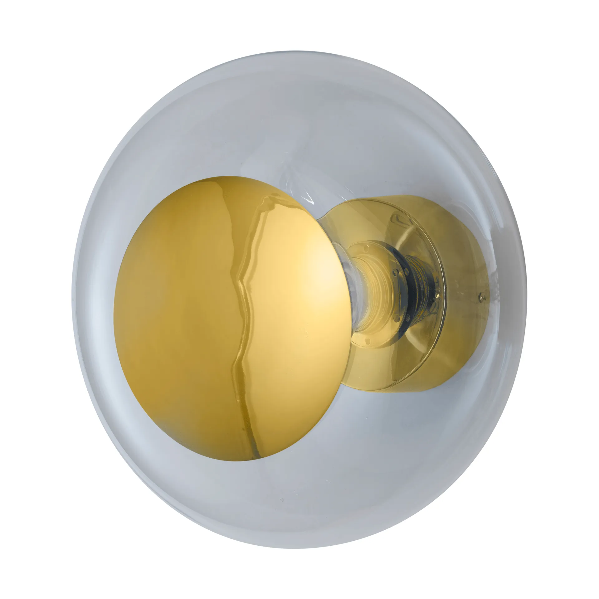 Horizon surface vägglampa, Clear-shiny gold, Ø29 cm EBB & FLOW