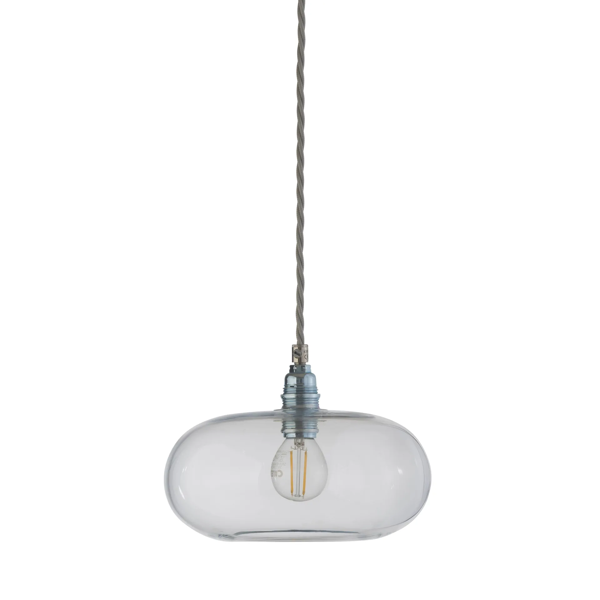 Horizon taklampa Ø 21 cm, Klar m. silversladd EBB & FLOW