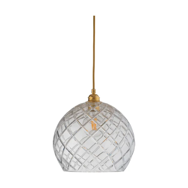 Rowan taklampa L, Ø 28 cm - Crystal, large check - EBB & FLOW