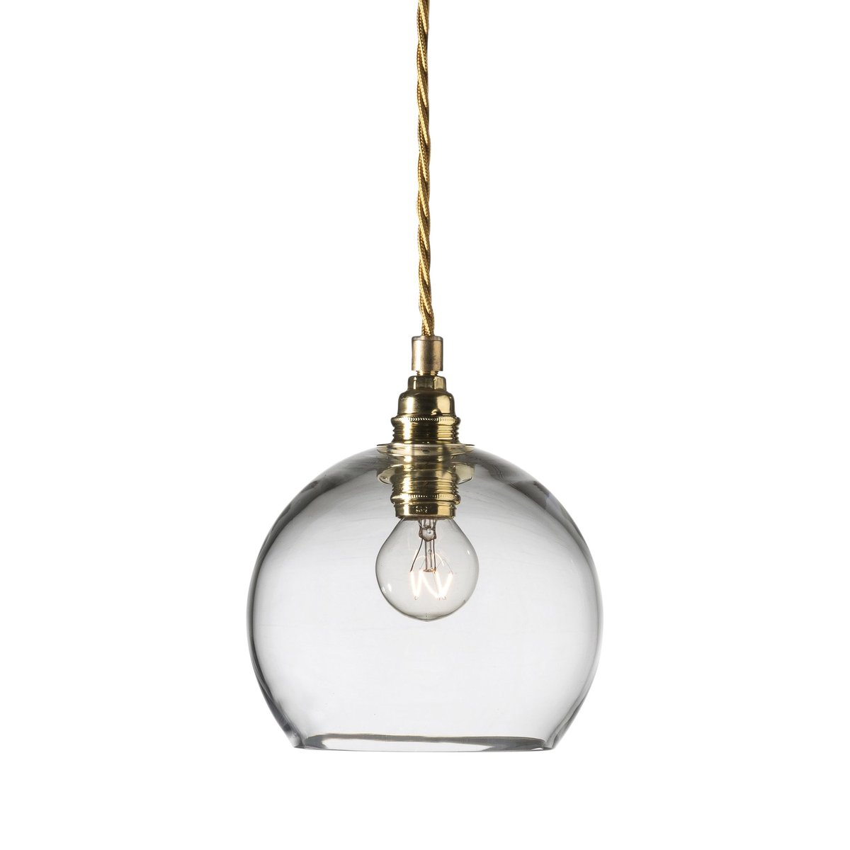 EBB & FLOW Rowan taklampa S, 15,5 cm Klar-guld | Skandinavisk Design | Taklampor & Pendlar | Transparent