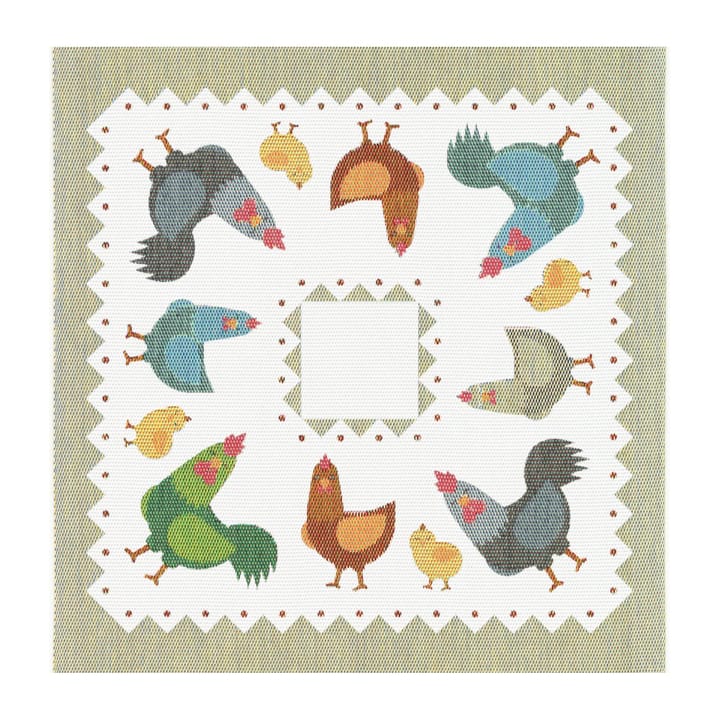 Hönsfamilj servett 35x35 cm - Multi - Ekelund