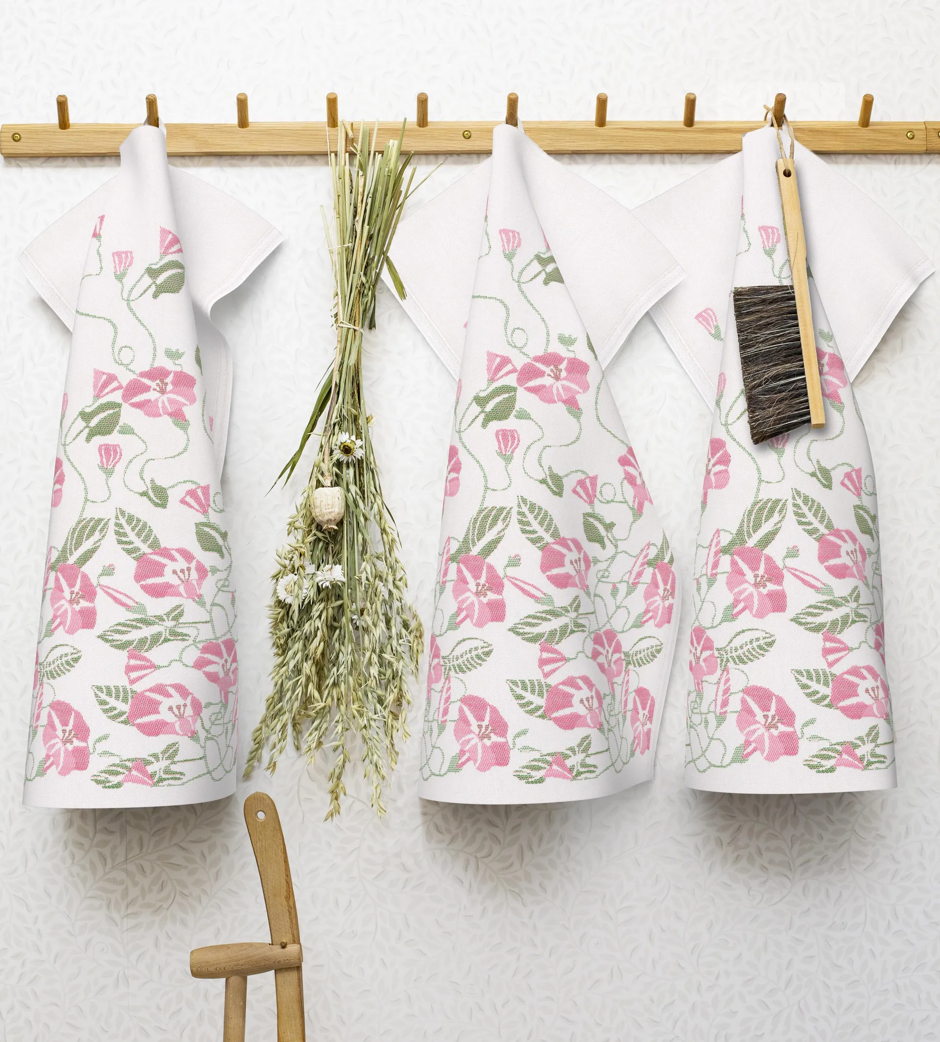 Åkervinda kökshandduk 48x70 cm, Rosa Ekelund Linneväveri