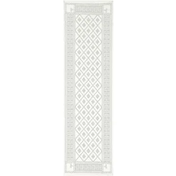 Åttebladrose bordslöpare 50x150 cm - Beige - Ekelund Linneväveri