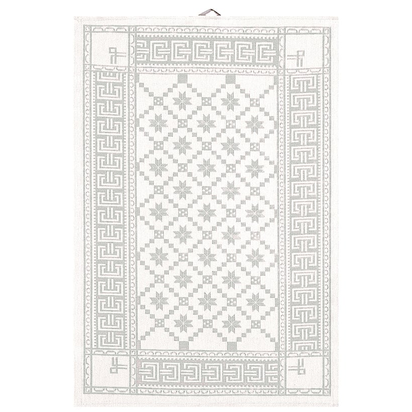 Ekelund Linneväveri Åttebladrose kökshandduk 50x70 cm Beige