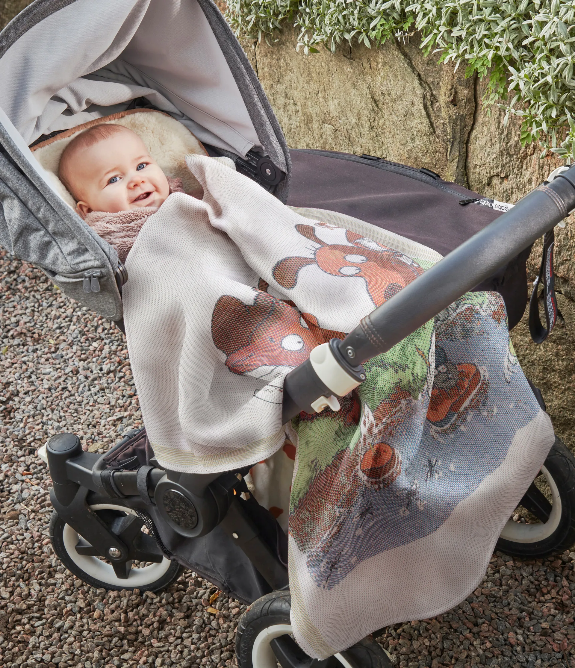 Barkbåtar babyfilt 70x75 cm, Multi Ekelund Linneväveri