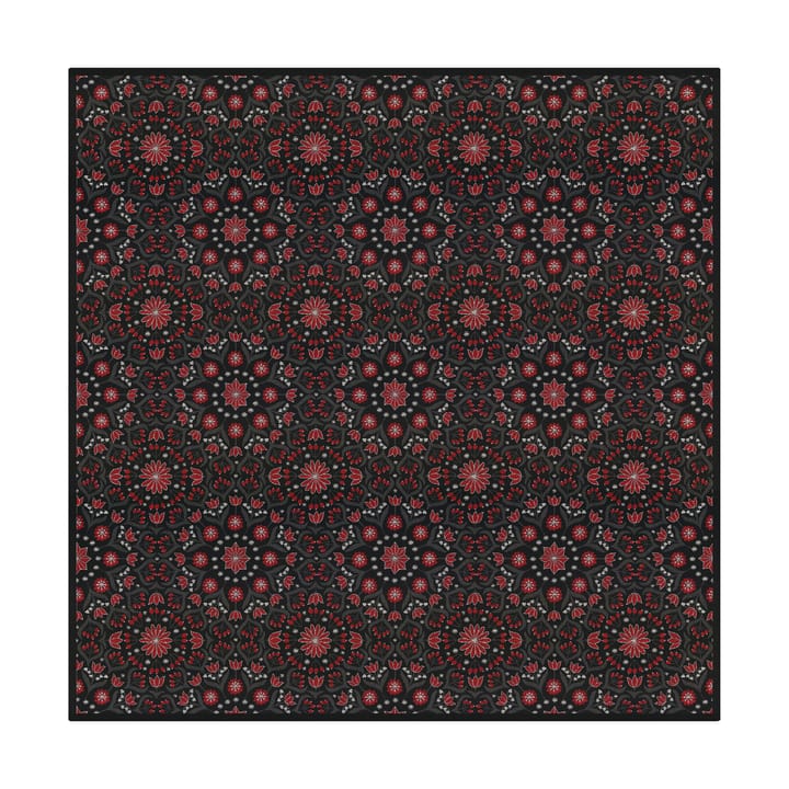 Bettys jul bordsduk 145x145 cm - Röd-svart - Ekelund Linneväveri