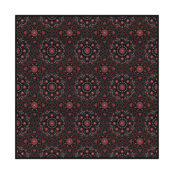 Bettys jul bordsduk 145x145 cm, Röd-svart Ekelund Linneväveri