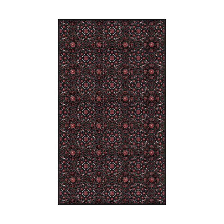 Bettys jul bordsduk 145x300 cm - Röd-svart - Ekelund Linneväveri