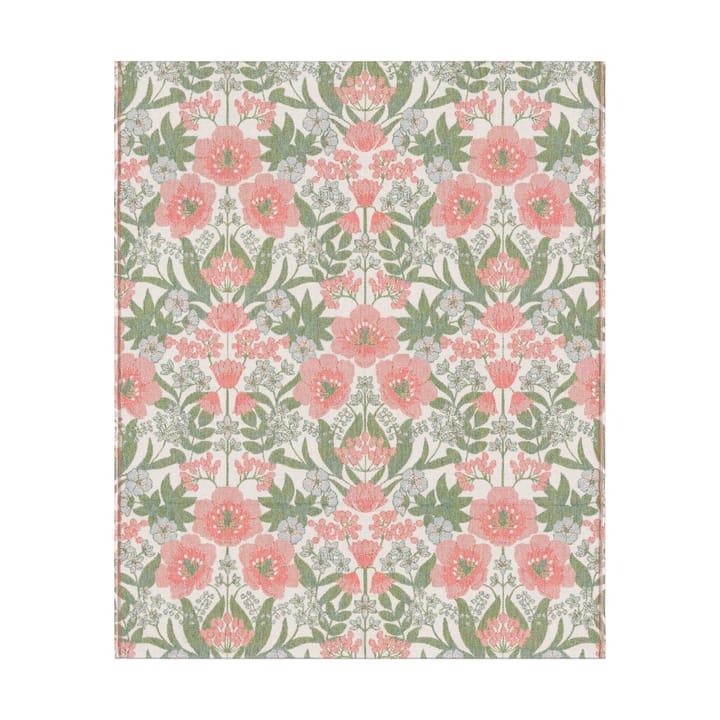 Bettys tulpaner filt 140x170 cm - Rosa-grön - Ekelund Linneväveri