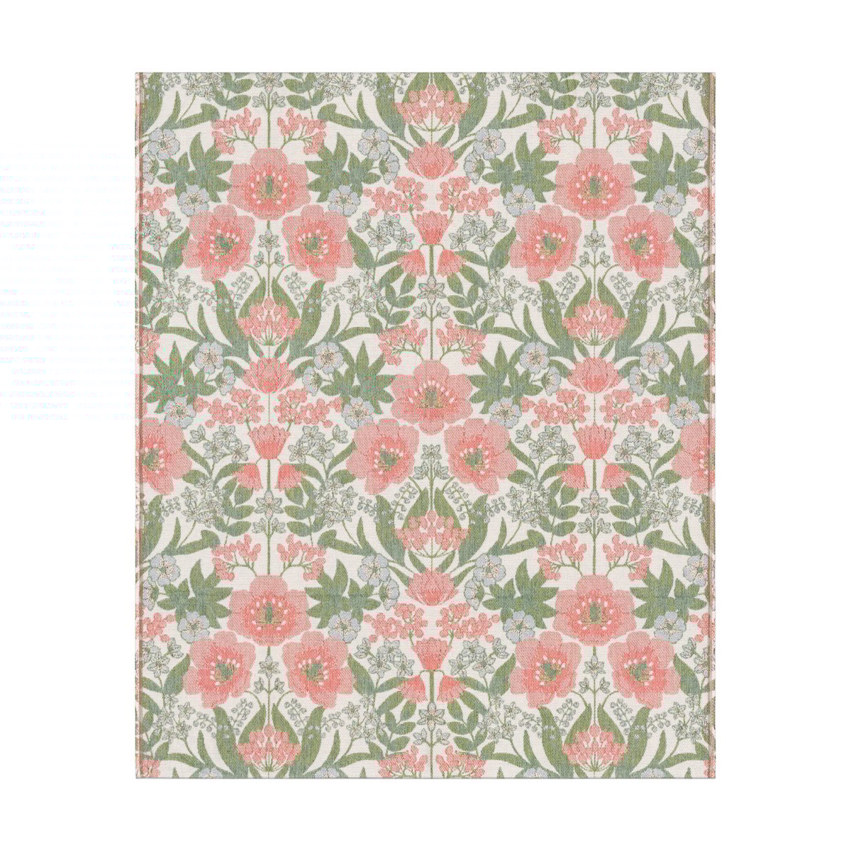 Ekelund Linneväveri Bettys tulpaner filt 140x170 cm Rosa-grön