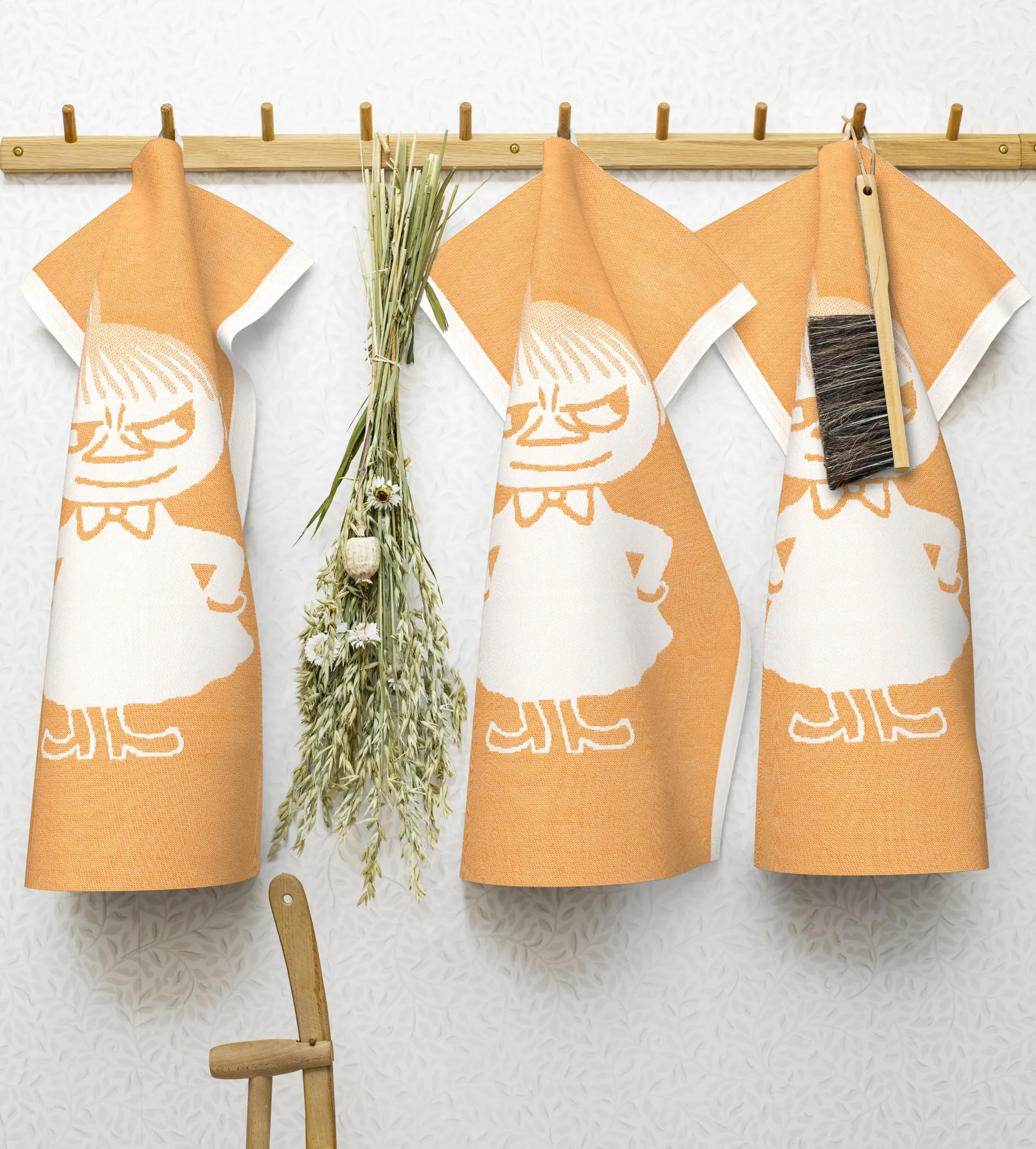 Big little My kökshandduk orange, 35x50 cm Ekelund Linneväveri