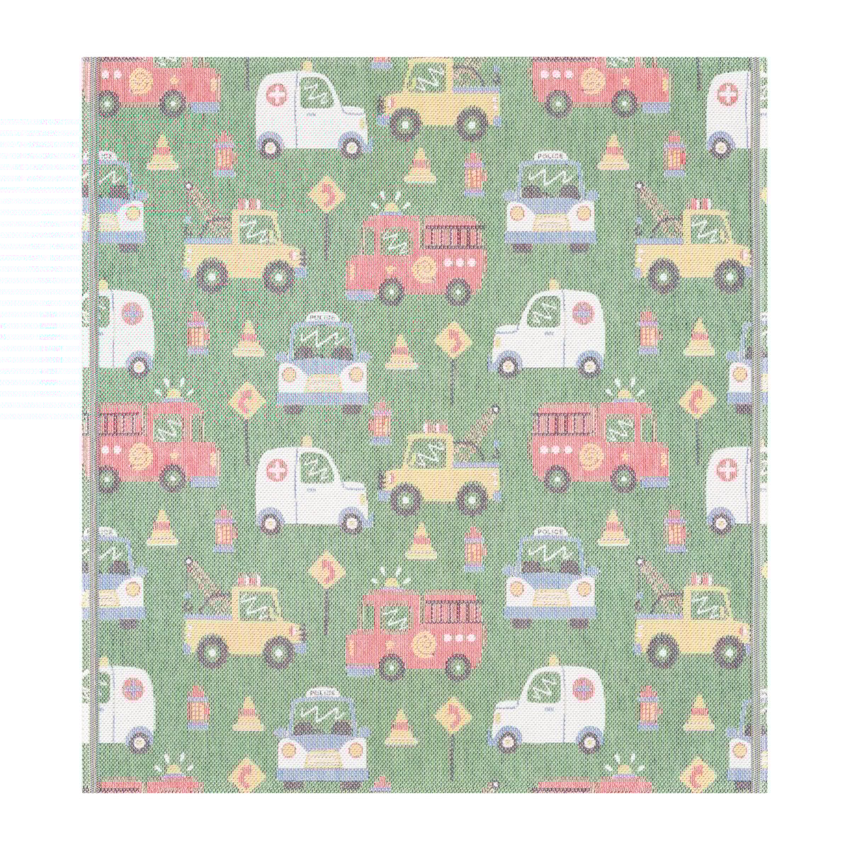 Ekelund Linneväveri Bilar babyfilt 70x75 cm | Skandinavisk Design | Barnfiltar | Multi