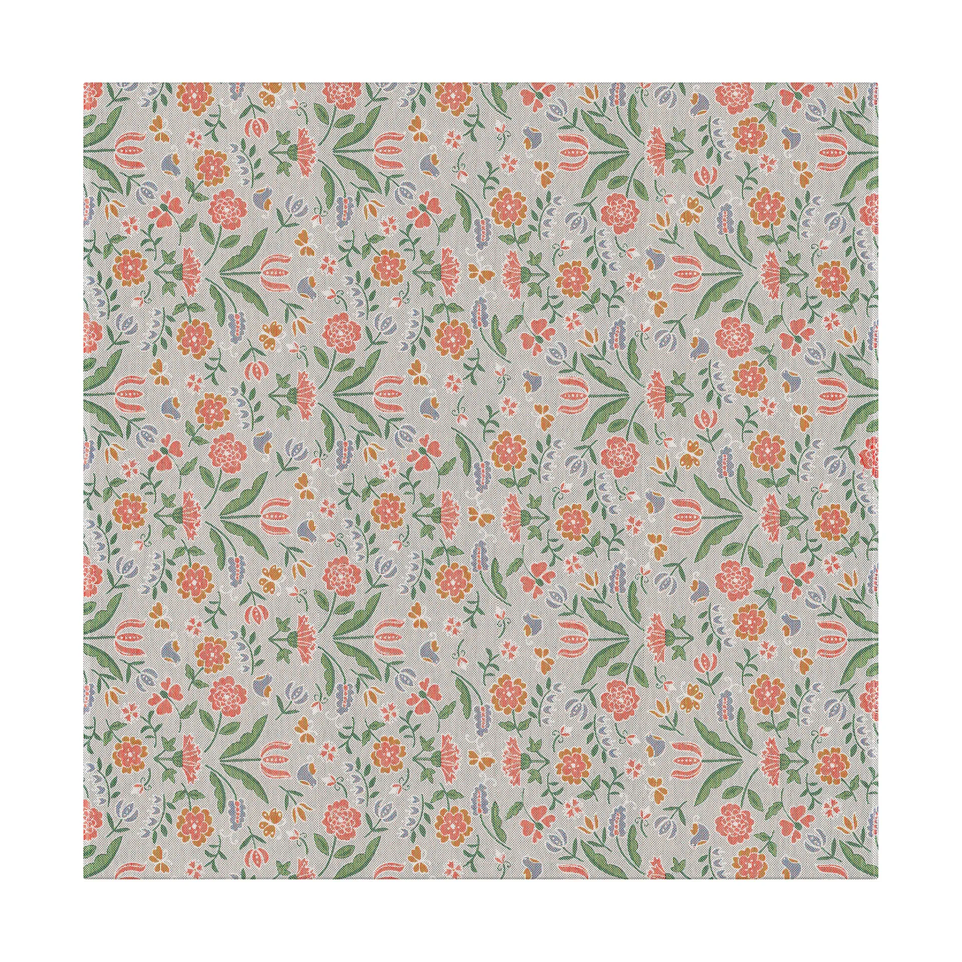 Blomglänta bordsduk 145x145 cm, Multi Ekelund Linneväveri