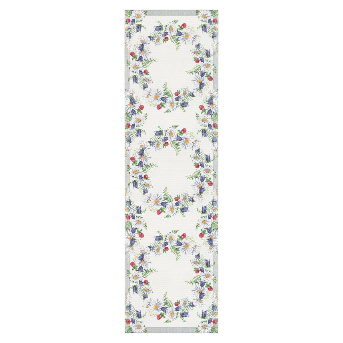 Ekelund Linneväveri Blomkrans bordslöpare 35x120 cm Multi