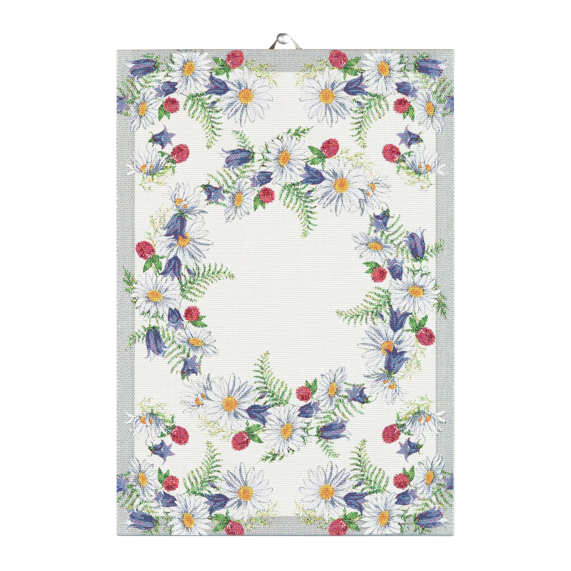 Blomkrans kökshandduk 35x50 cm, Multi Ekelund Linneväveri