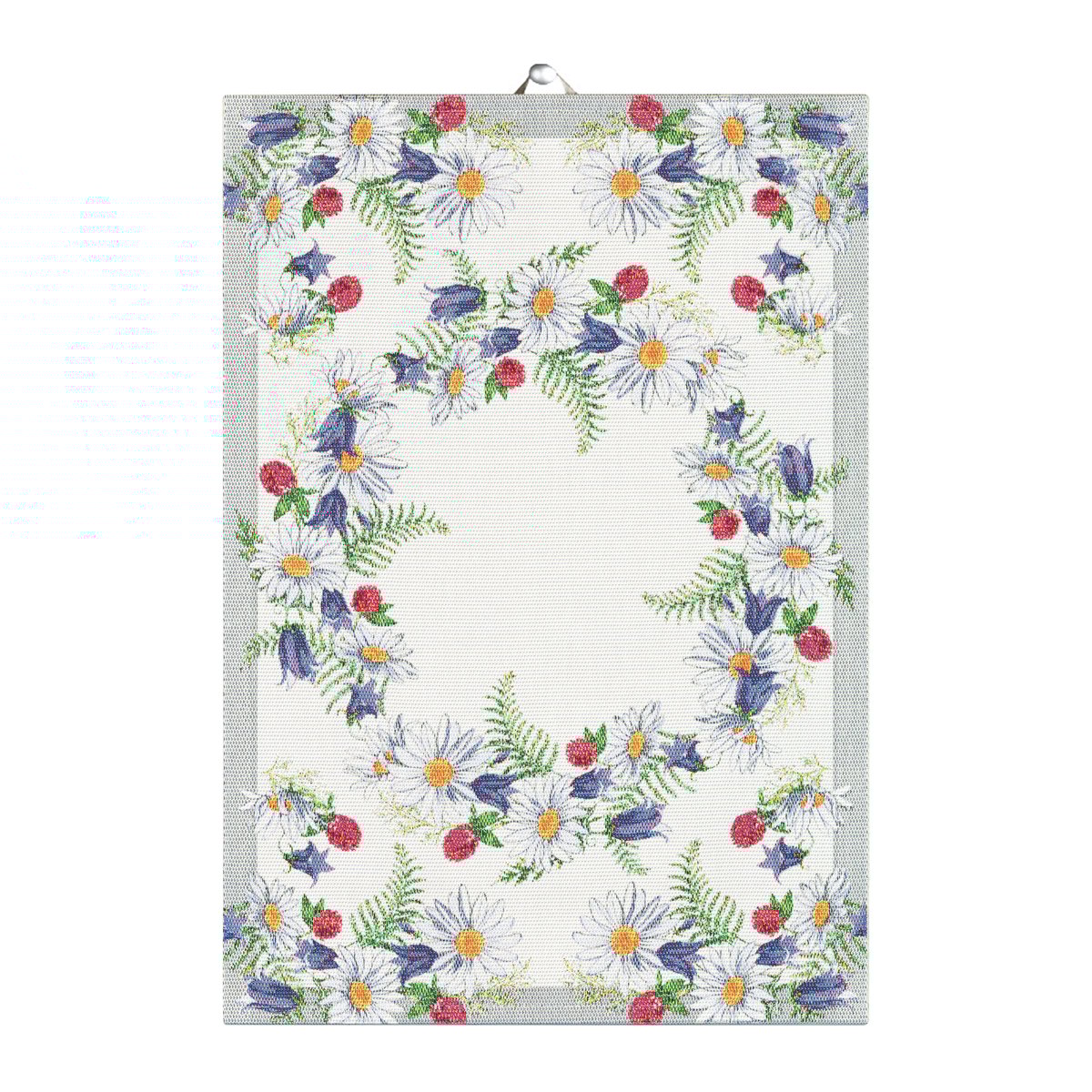 Ekelund Linneväveri Blomkrans kökshandduk 35x50 cm Multi
