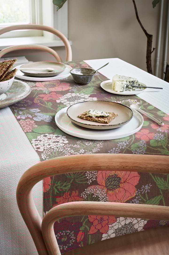 Blomsterfång bordslöpare 35x140 cm, Multi Ekelund Linneväveri