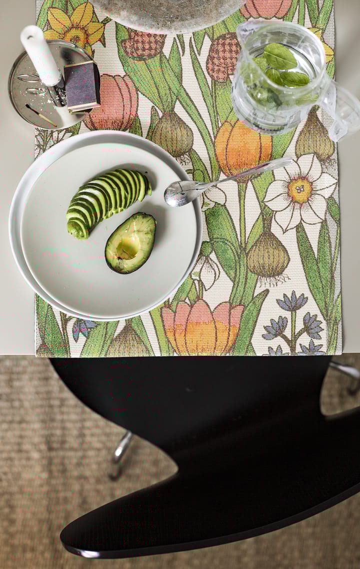 Blomsterlök löpare, 35x80 cm Ekelund Linneväveri