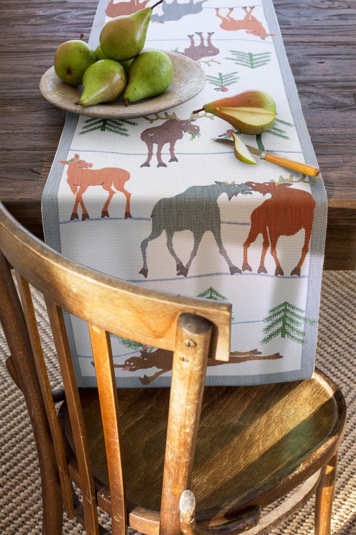 Clumsy moose löpare, 35x120 cm Ekelund Linneväveri