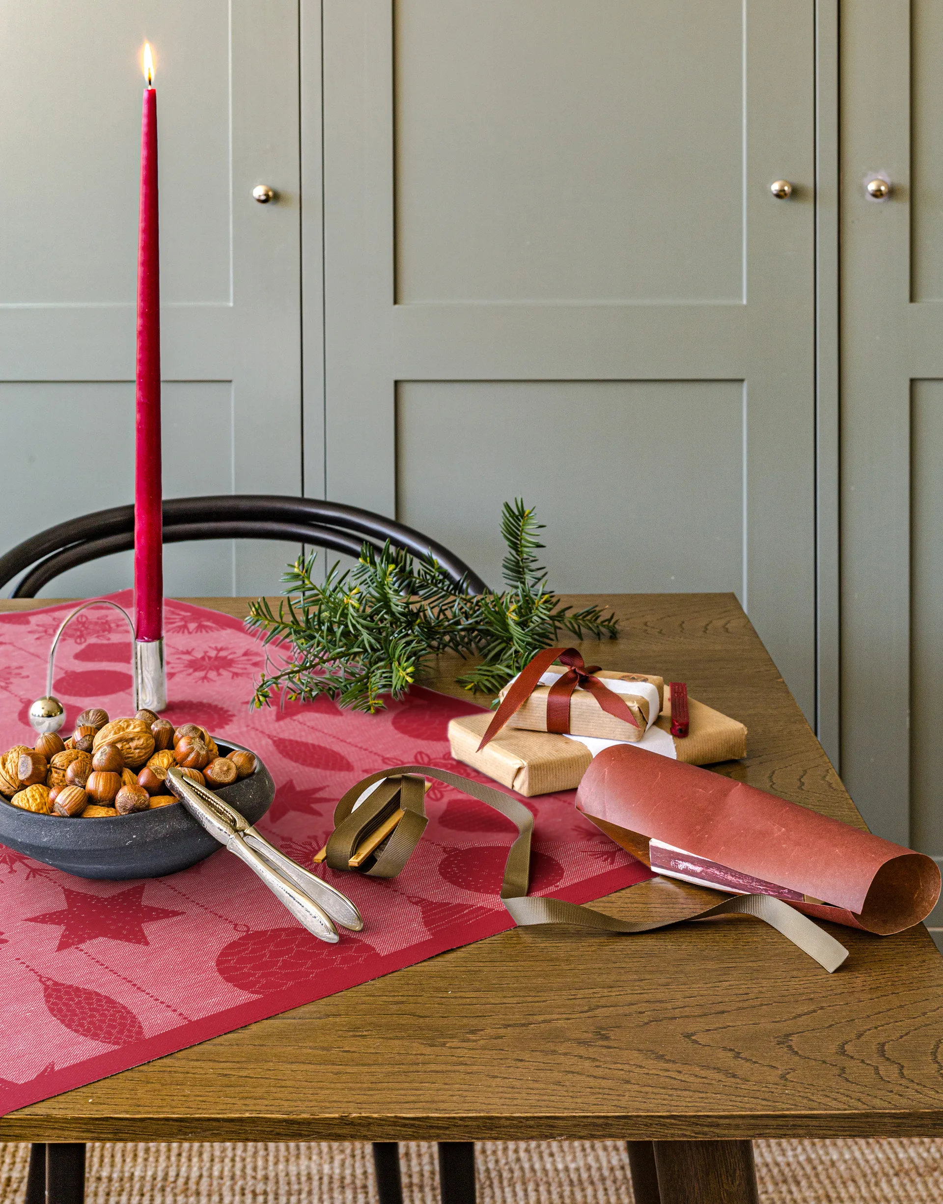 Dekoration bordsduk, 80x80 cm Ekelund Linneväveri