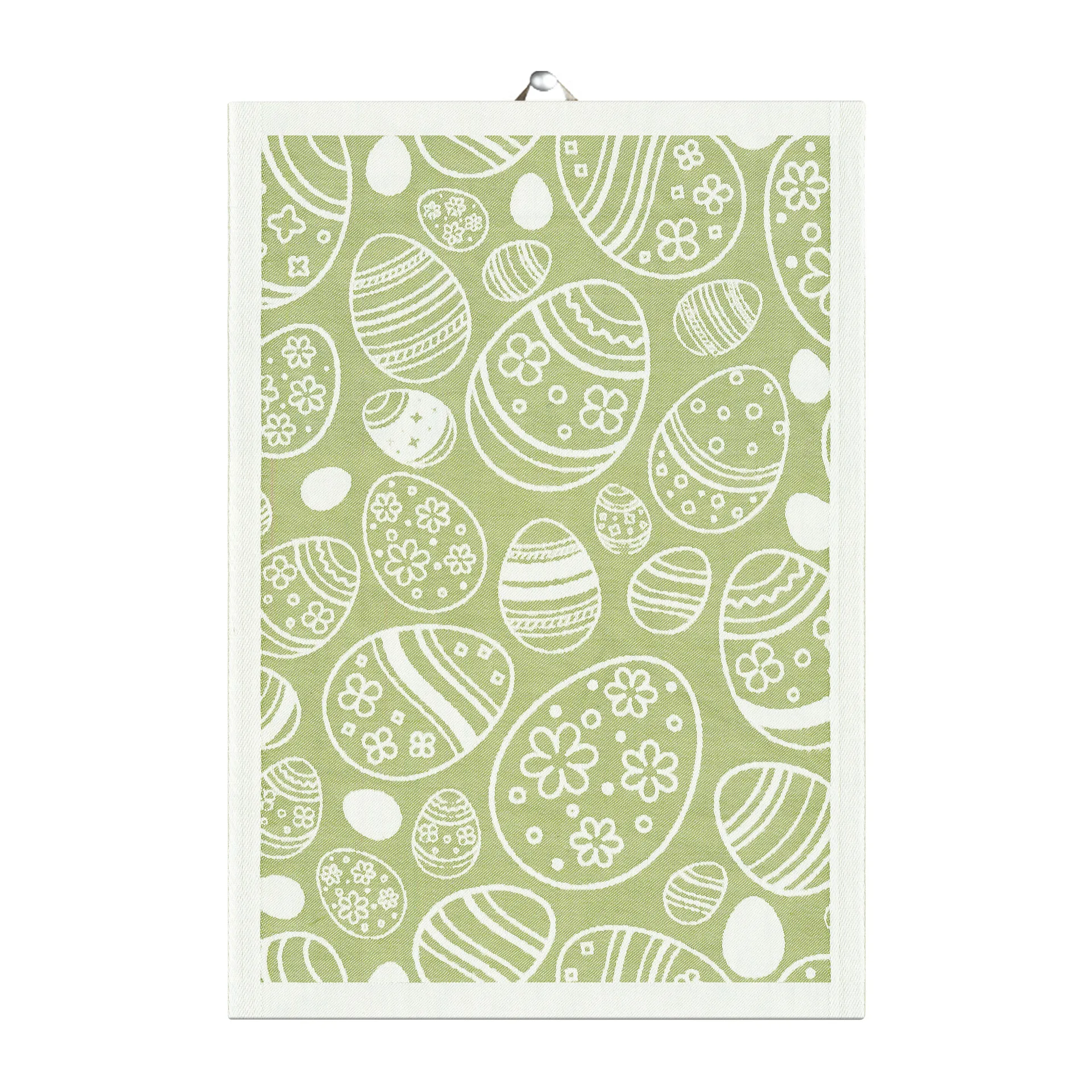 Easter Egg kökshandduk 35x50 cm, Grön Ekelund Linneväveri