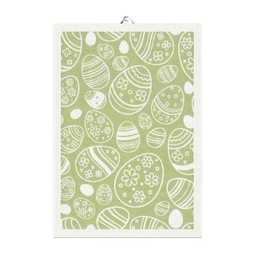 Easter Egg k�ökshandduk 35x50 cm - Grön - Ekelund Linneväveri