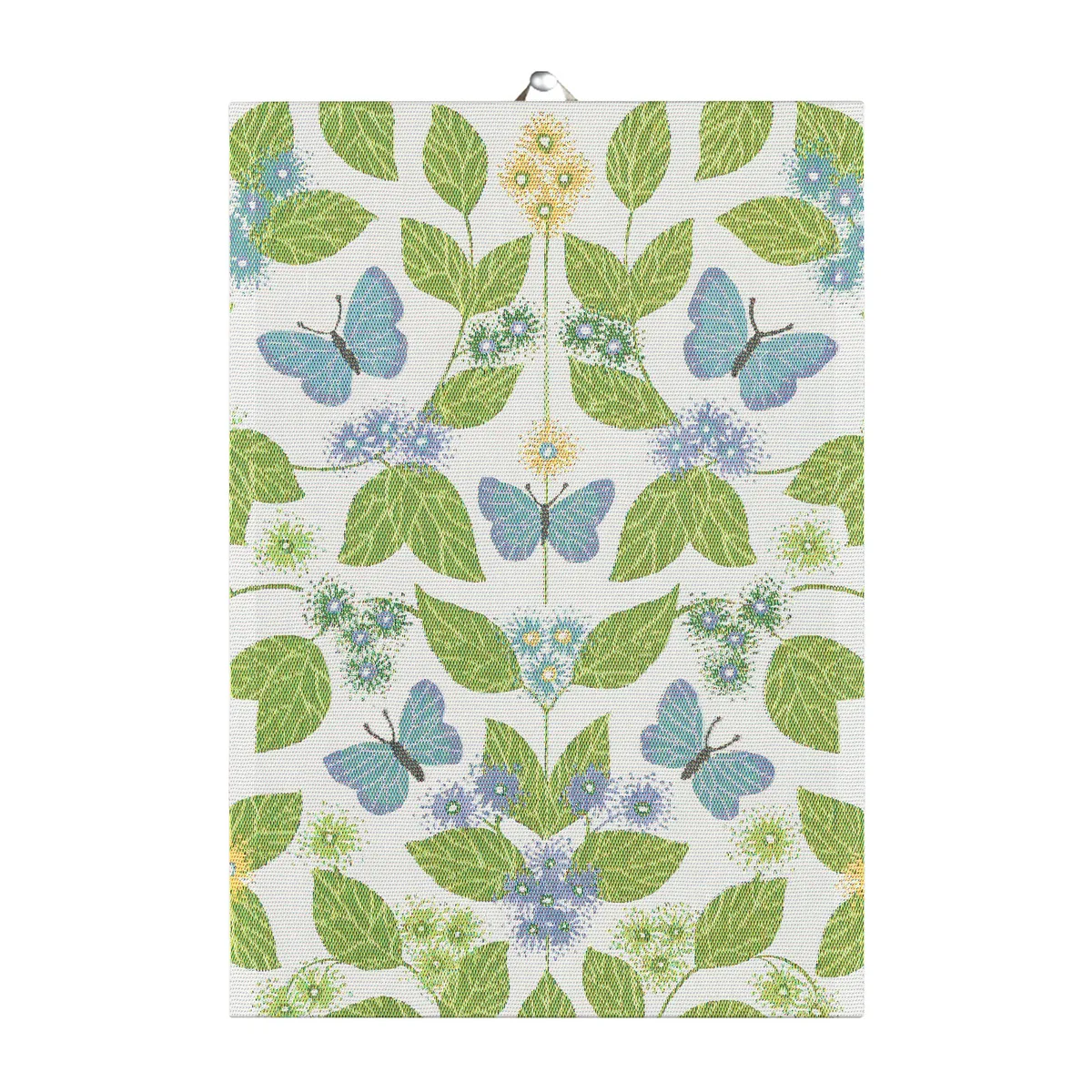 Ekelund Linneväveri Fjärilsdröm kökshandduk 35x50 cm Grön