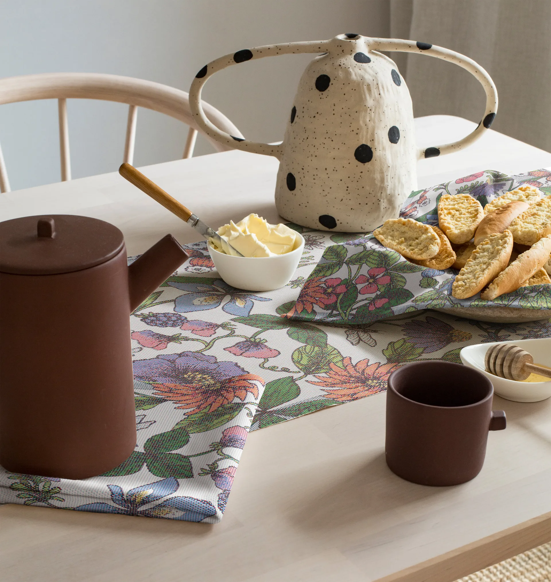 Flora löpare, 35x80 cm Ekelund Linneväveri