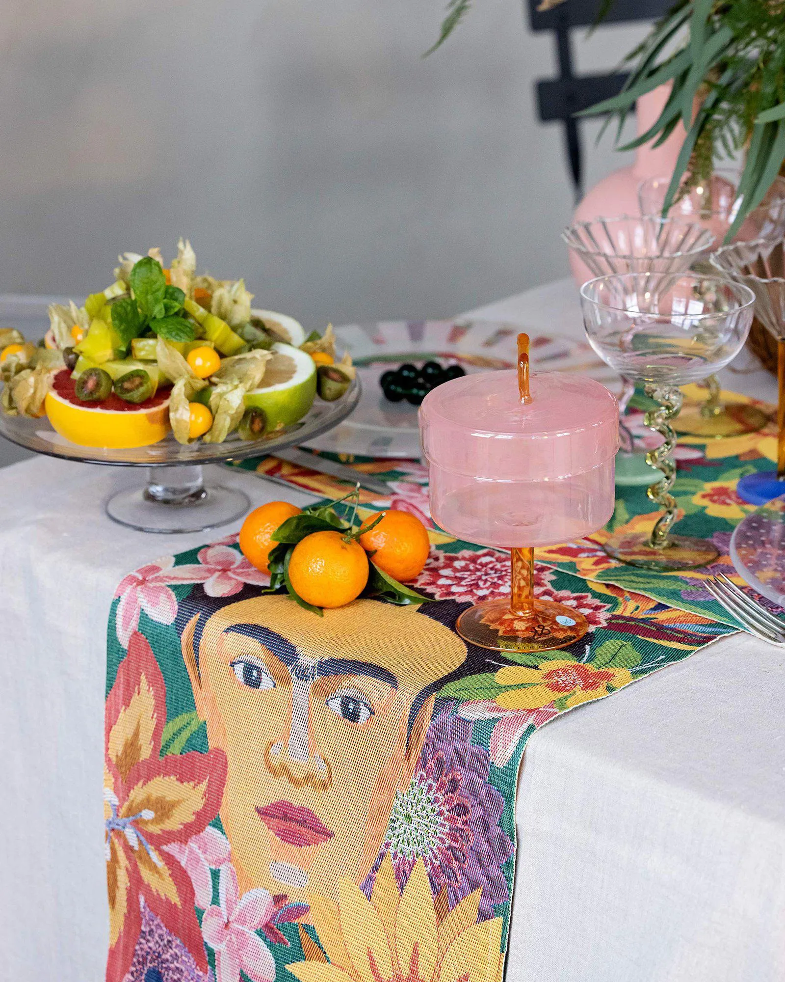 Flores kökshandduk 35x50 cm, Multi Ekelund Linneväveri